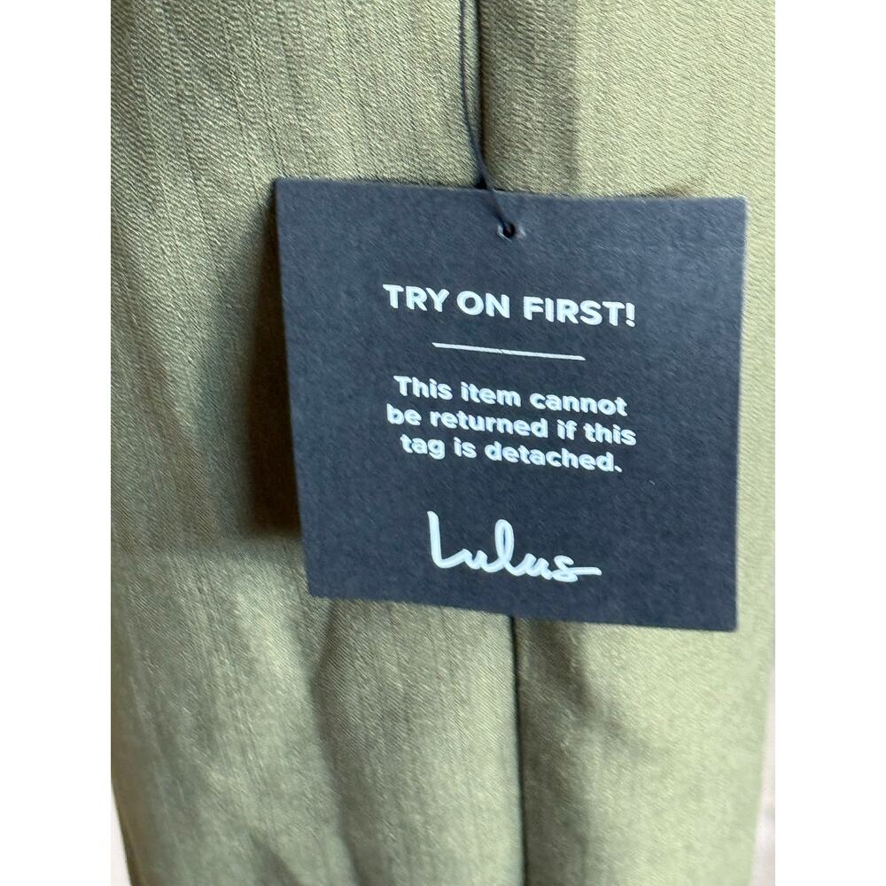 Lulu’s In The City Olive Surplice Sleeveless Jumpsuit M NWT - Picture 10 of 11
